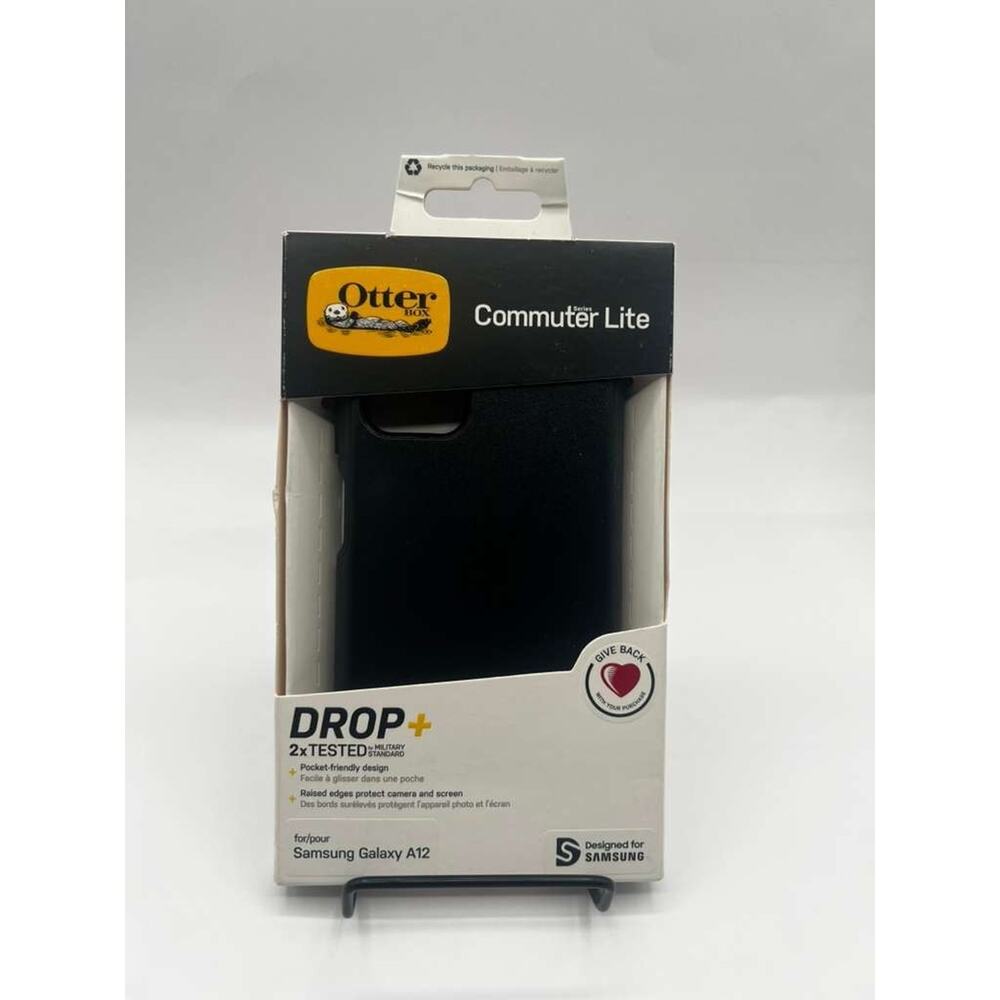 OtterBox Commuter Lite Series Case for Samsung Galaxy A12 Black Dual Layer Drop